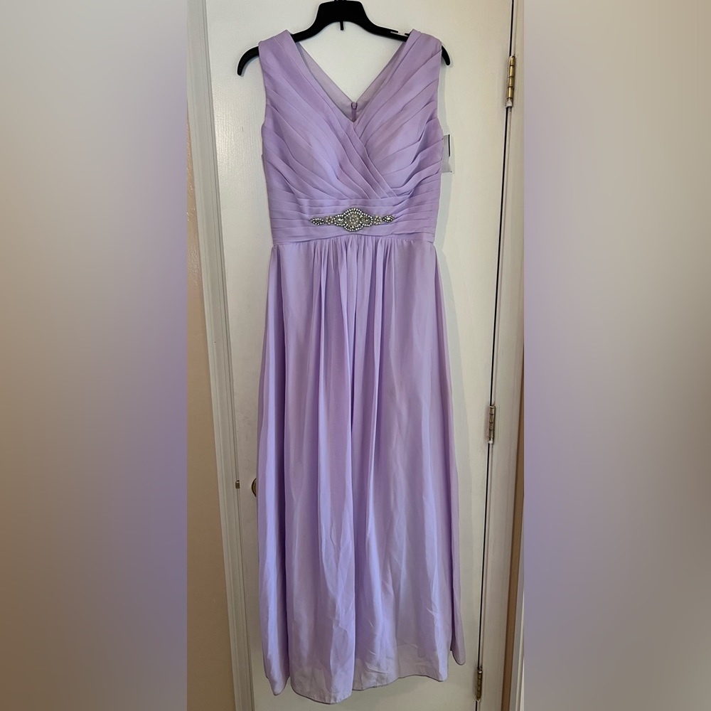 Lilac Ruched Bridesmaids Dress